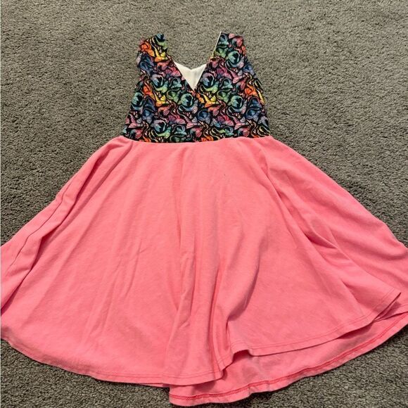 Malia + Kai Rainbow Dragon Print Twirl Dress Sz 6 - Picture 2 of 4